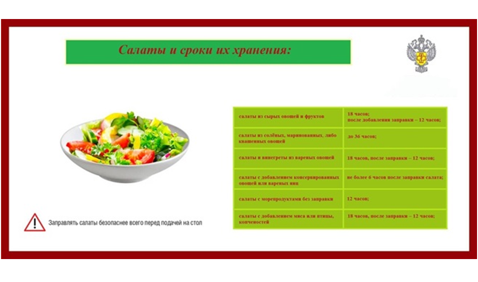 Сроки годности новогодних салатов и других блюд.